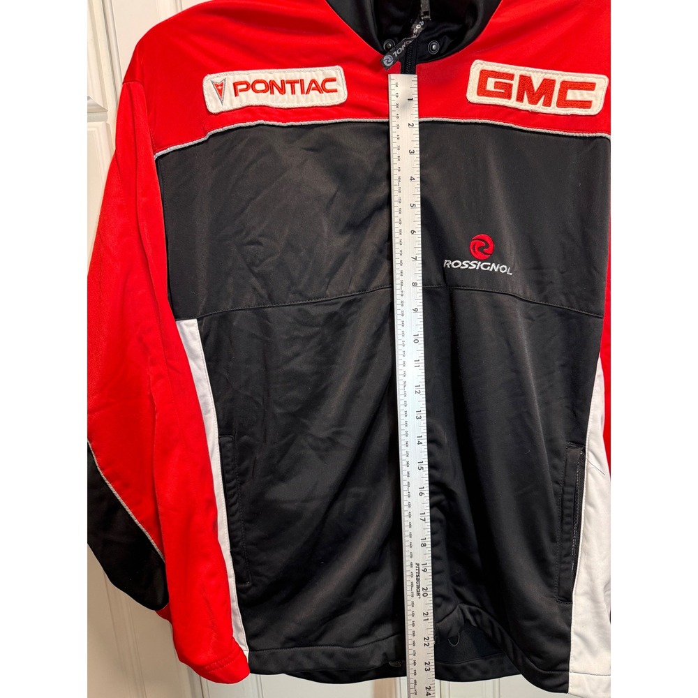 Pontiac GMC Rossignol Racing Track Jacket Full Zip Mens XL Red Black - Picture 5 of 8